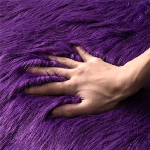 FluffyRug Soft Shaggy FauxFur Area Rug Luxury PlushRectangle Carpet for Bedroom - Picture 6 of 6
